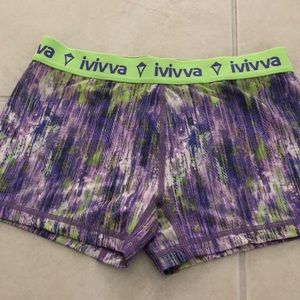 Girls Green and Purple Sports Shorts!